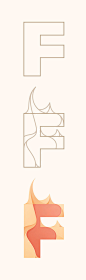 独特的剪纸风格logo和图标设计-数字字母