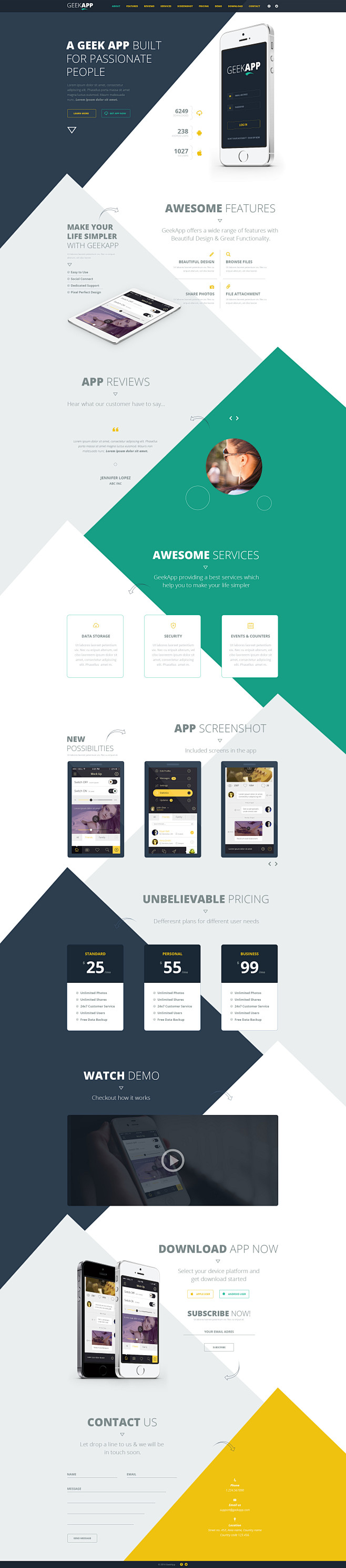 GeekApp - One Page A...