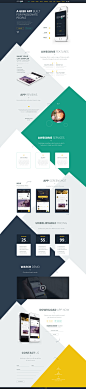 GeekApp - One Page App Landing PSD Template