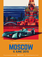 Formula E Championship Posters : I worked on the the illustrations for the Qualcomm Posters of the FIA Formula E Championship 2014-2015. The design direction was to use the country’s flag as the starting point for each poster. The flag elements are presen