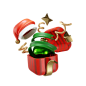 Gift With Christmas Tree  3D Icon