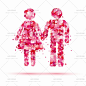 514号玫瑰花瓣组合礼物裙子家庭婴儿海报AI矢量源文件设计素材-淘宝网