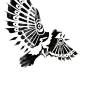 Raven Crow Shaman tribal tattoo design