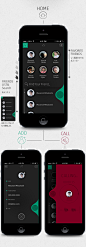 drop calling. call app UI. on Behance