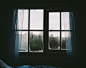 windows, curtains, steamed