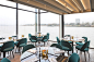 RAS Waterfront Restaurant in Antwerp by Co.studio. : RAS waterfront restaurant is a new concept set in the iconic Zuiderterras building in Antwerp, with an elegant interior by Co.studio.