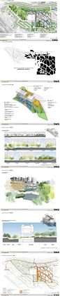 SWA与台湾大元建筑工场合作，赢得新北市美术馆竞赛。在景观概念上，着力将美术馆与周边群山及大汉溪融合。坚硬裂石意象的建筑与户外活动区一体布局，柔软芒草意象的立面设计同植栽基底相互呼应，共同打造独具特色并具有极高公众开放性的新型城市艺术公园