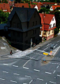 全黑的房子在德國。 #街景#