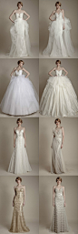 我是婚纱控：来自Ersa Atelier-2013-的八款婚纱礼服，桃心抹胸，镶钻束腰，纯洁的白色，繁复的鱼尾，每一款都超美的~