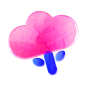 潮国创意_春天春季3D立体C4D玻璃花朵卡通可爱小花编号T31558547