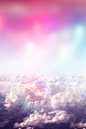 云端上的漂亮玄幻七彩高清iPhone待机壁纸下载640x960