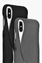 Fold Case for iPhone X : The sculptural Fold Case is as functional as it is elegant. The iconic architectural fold flows from the contour of the iPhone X, resulting in an intriguing silhouette that’s both practical yet aesthetically pleasing.