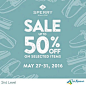 Head on over to the Trinoma Greenlight Sale on MAY 27 - 31, 2016 and SALE AWAY with Sperry!  Get up to 50% OFF on selected items!  Visit Sperry Top-Sider Store at 2F, TriNoma Mall.  http://mypromo.com.ph/: 