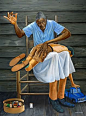 "Grandma's Hands, Ernie Barnes