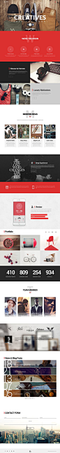 The Moon - Creative One Page Multi-Purpose Theme on Behance: 