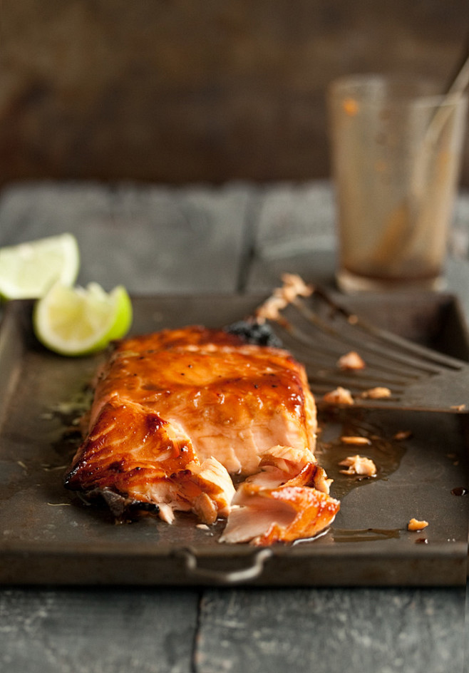 salmon with a miso h...