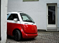 small, electric microlino car soon to be driving along european streets :  