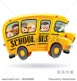 School bus. Kids riding on school bus.-交通运输,符号/标志-海洛创意（HelloRF） - 站酷旗下品牌 - Shutterstock中国独家合作伙伴