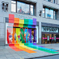 TOPSHOP, Oxford Street, London, UK, "There is a rainbow of hope at the end of every storm", creative by Blacks Visual, pinned by Ton van der Veer