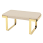 Sculptural Bench with Brass Base | Pace