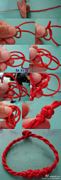 买节红绳给自己转个运吧。两股红绳手链编法是一款很简单却又有很多人喜欢的中国结红绳手链 。手把手教你，赶快来学吧！！