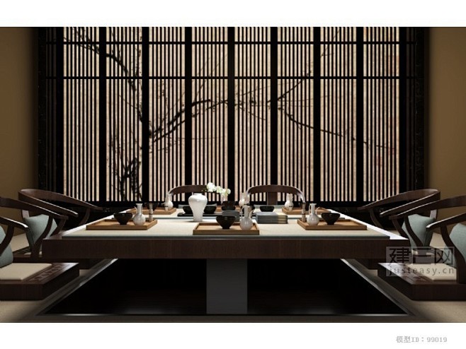 中式茶室桌椅组合 查看原图