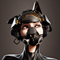 Pilot Helmet: Dog Head, wanoco 4D : I designed a canis-like helmet for fighter jet pilots. These Ears enable its operator to find out where enemy is!