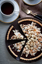 Chocolate, Coconut, Macadamia Nut Tart 