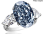 Chopard's oval blue 9.33-carat diamond ring is priced at 16.26 million.@北坤人素材