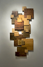 Wooden square wall art.