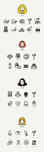 SexAndTheCity Icon set by Naomi Kim, via Behance: