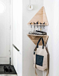 DIY: Corner Key Shelf | Pinterest: nasti