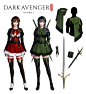 Dark Avenger 3 costumes, dongho Kang : All rights reserved. nexon korea & Boolean games.