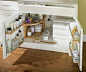 厨房卫生间的小柜子的空间利用。转角处加一个分层。
