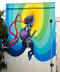 Walking on a Dream: Colorful Murals by Seth Globepainter | Inspiration Grid | Design Inspiration.