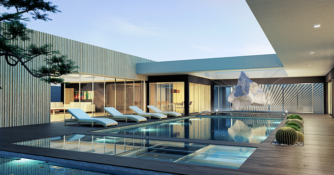 Pool Villa Archviz :...