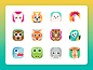Animal App Icons : Hello everybody, in this colorful holiday, I wanna tell you if I made a new icon set, and this time, I use an animal as a theme, if you want to get this set, just check it out through my Creative M...