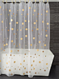 // gold dot shower curtain: 