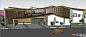 新中式幼儿园（坡屋顶）建筑设计SU精致设计模型(2)