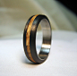 Whiskey Barrel Oak with Carbon Fiber - Wood Ring