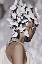 Detail at Alexis Mabille | Haute Couture, Spring 2014. #paper #butterfly