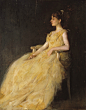 In Yellow | Carl Bunzl, Edgar Degas, Edwin Blashfield, James Montgomery Flagg, Jules-Adolphe Goupil, Lucy Martha Taggart, Serge Ivanoff, Thomas Wilmer Dewing, Walter Stuempfig, Jr.