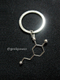 【Geek Power】♥ 爱的分子 -- 多巴胺化学结构钥匙扣！