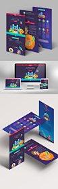 Zenn IE web and brochure design : A set of space monster character design for Zenn IE in building their brochure and website design.