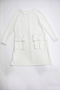 【椒盐重衣】白天 新品白色肌理针织大口袋连衣裙131122 原创 设计 新款 2013