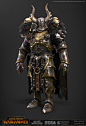 CHS CHOSEN, Vlad Costin : Chaos dude in da house  another character that I made for Warhammer Total War, with customizable  helmets, shoulders, gauntlets and kneepads. Now Im thinking I should do all the tears on the cape with alpha...