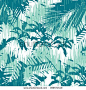 Tropical jungle foliage pattern seamless vector background tile