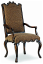 Hooker Sanctuary Canterbury Arm Chair in Ebony (Set of 2) 200-3557 traditional-armchairs-and-accent-chairs