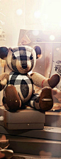 Burberry for Christmas,   # brown, plaid, teddy bear, neutrals