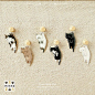 【minne市场】日本代购可爱创意无辜小猫咪日系猫耳环耳钉的图片